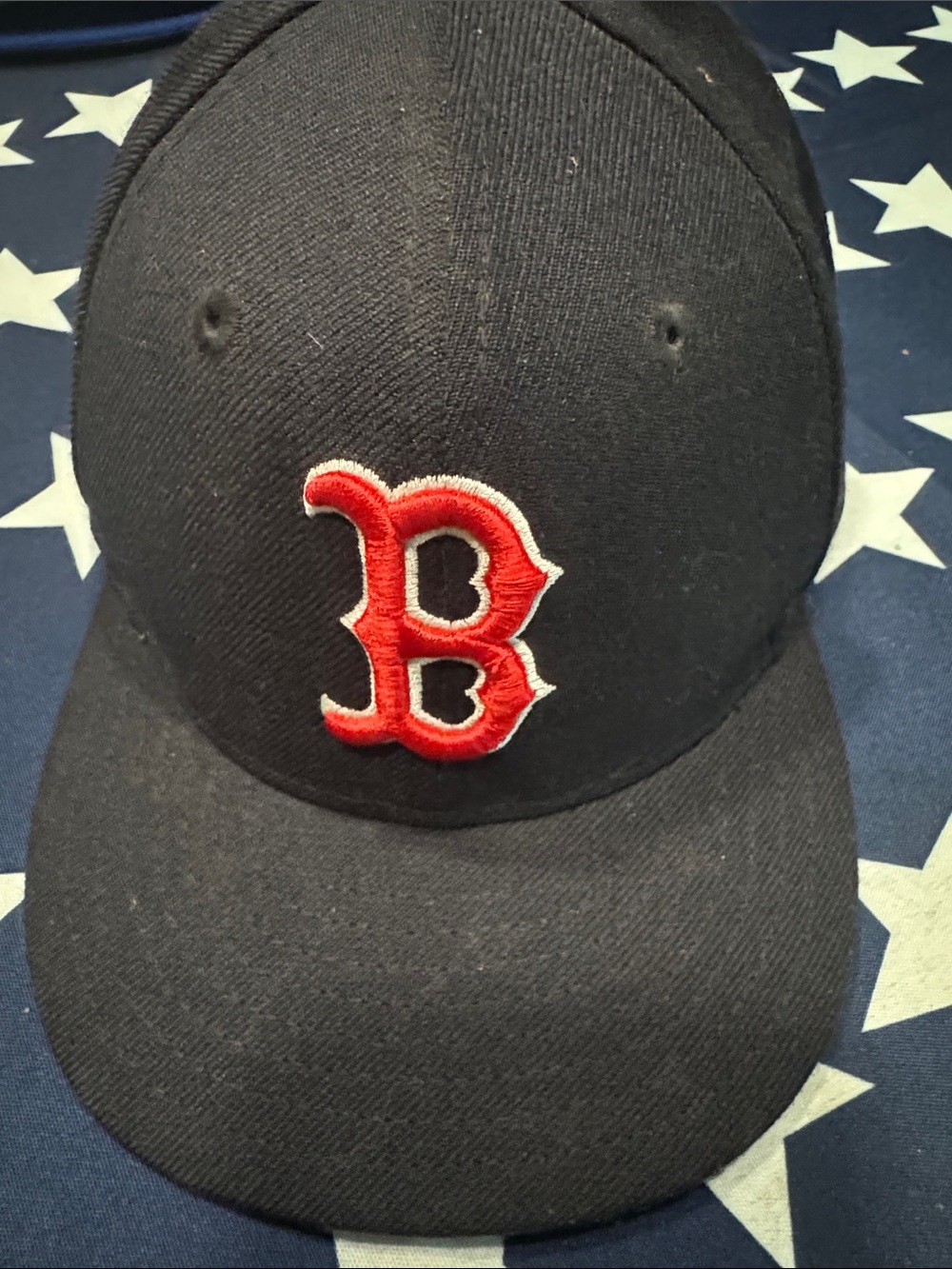 New Era Black Kids Cap with Red 'B' Logo